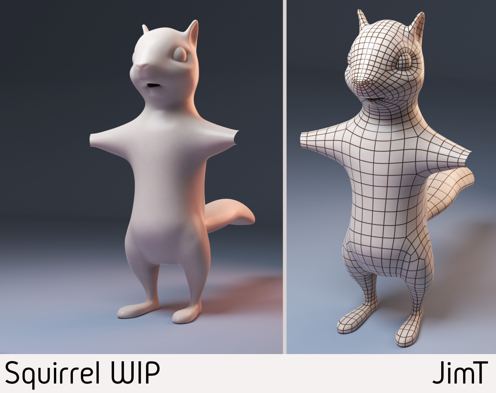 Modeling squirrel base character