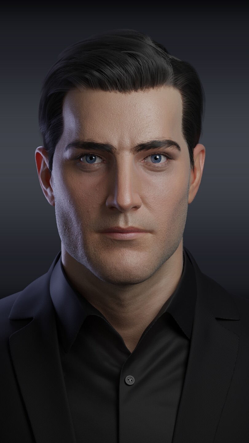Kevin Mucollari - Bruce Wayne 3d portrait.