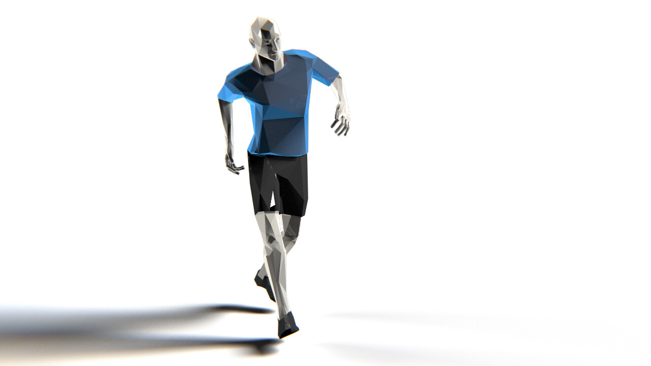 Artstation Footballer Edged Rigged Low Poly 3d Model Alex Volkov