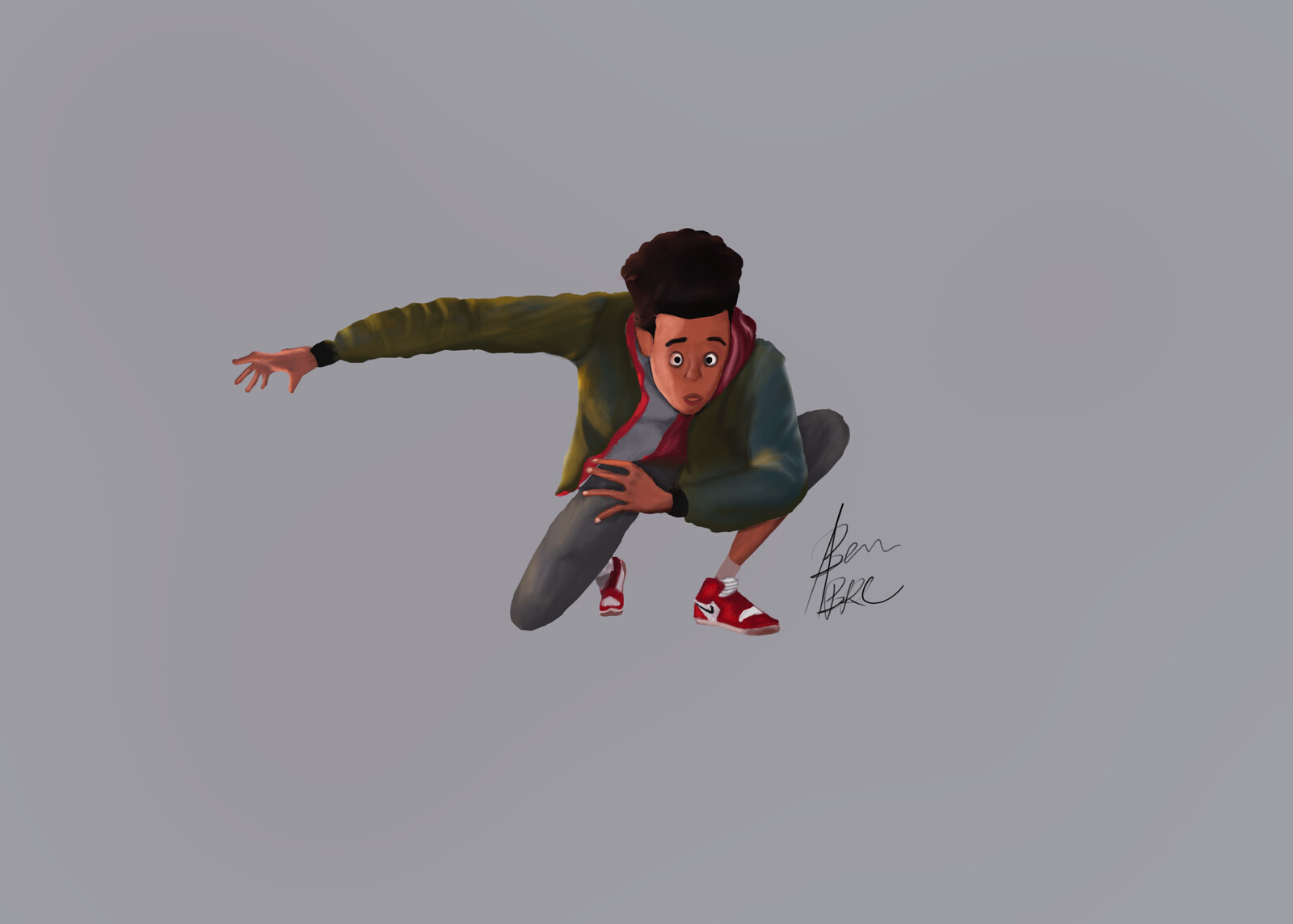 Artstation Drawing Miles Morales Spider Man Into The Spider