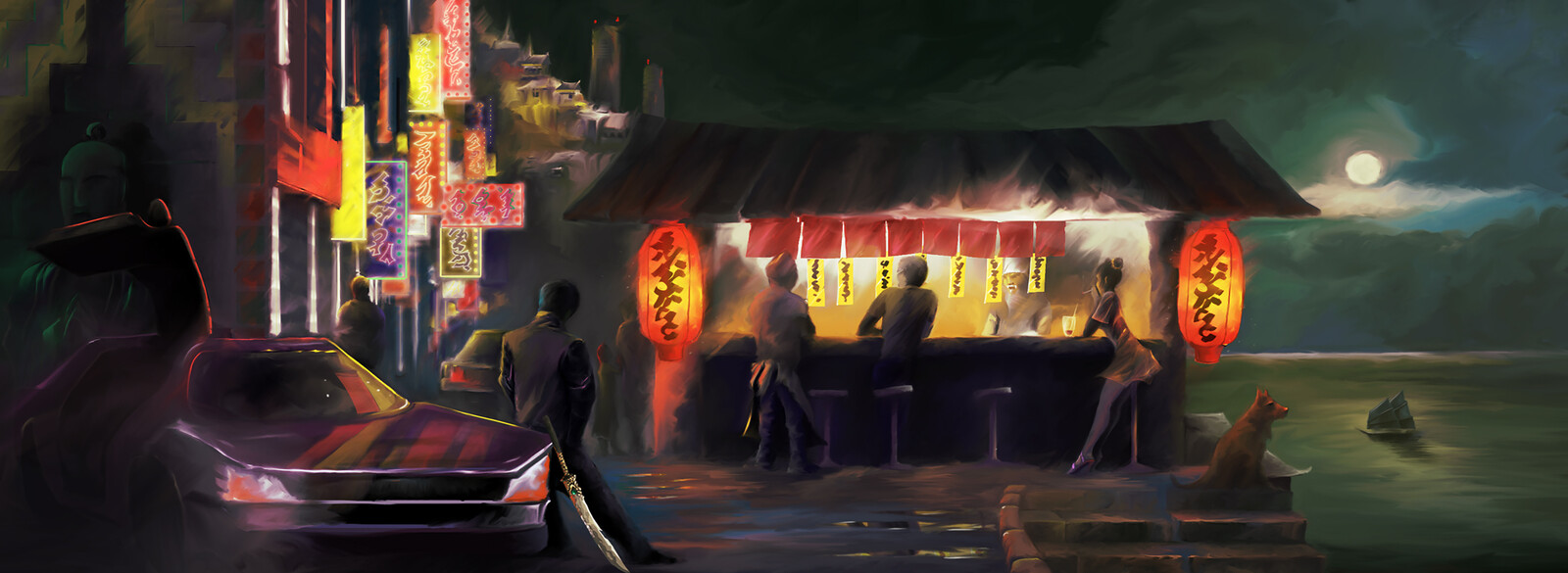 Illustration for Fonda Lee's Jade City.