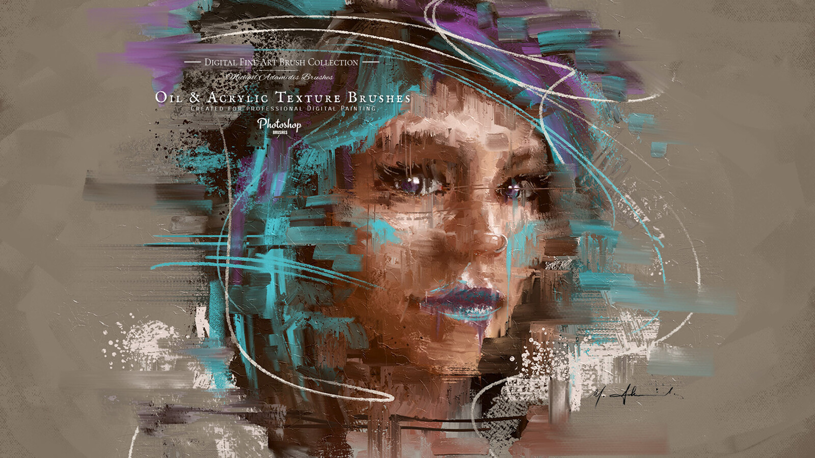 Artstation Abstract Digital Portrait Painting Ma Brushes