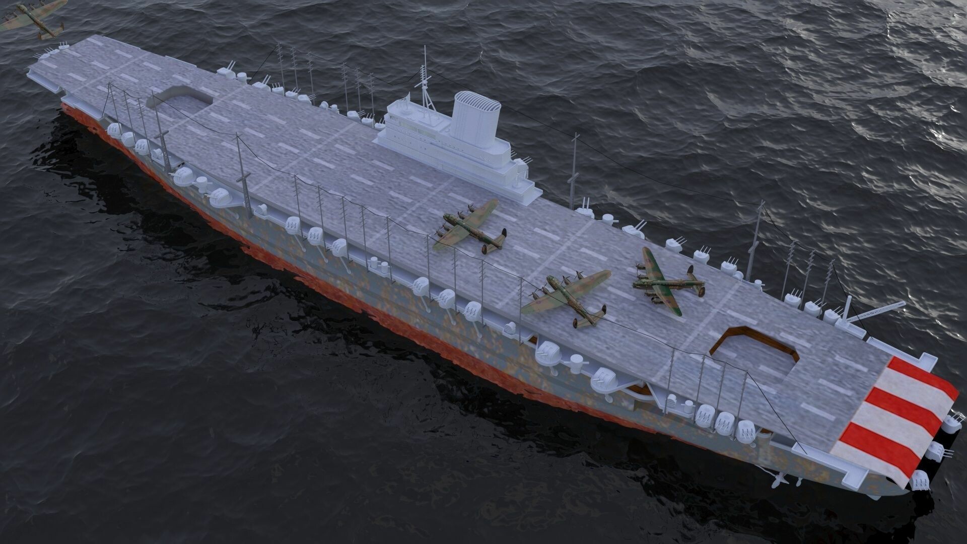 ArtStation Japanese aircraft carrier Shinano