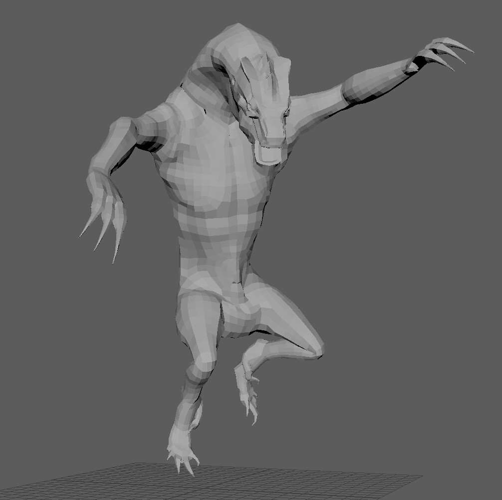 3D model posed with motion captture data