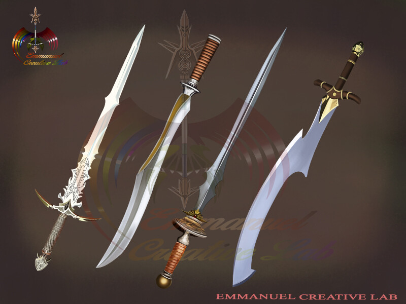 ArtStation Sword Props for gaming