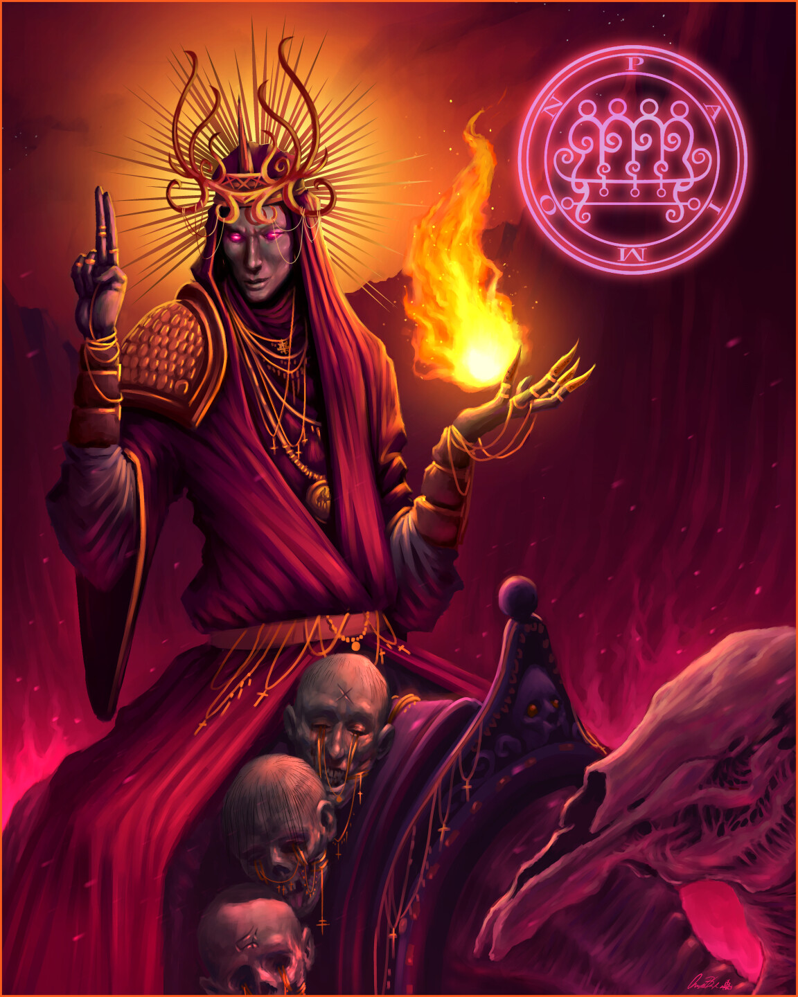Delinquent Omega Belongs To The King Omega Black - King Paimon Painting