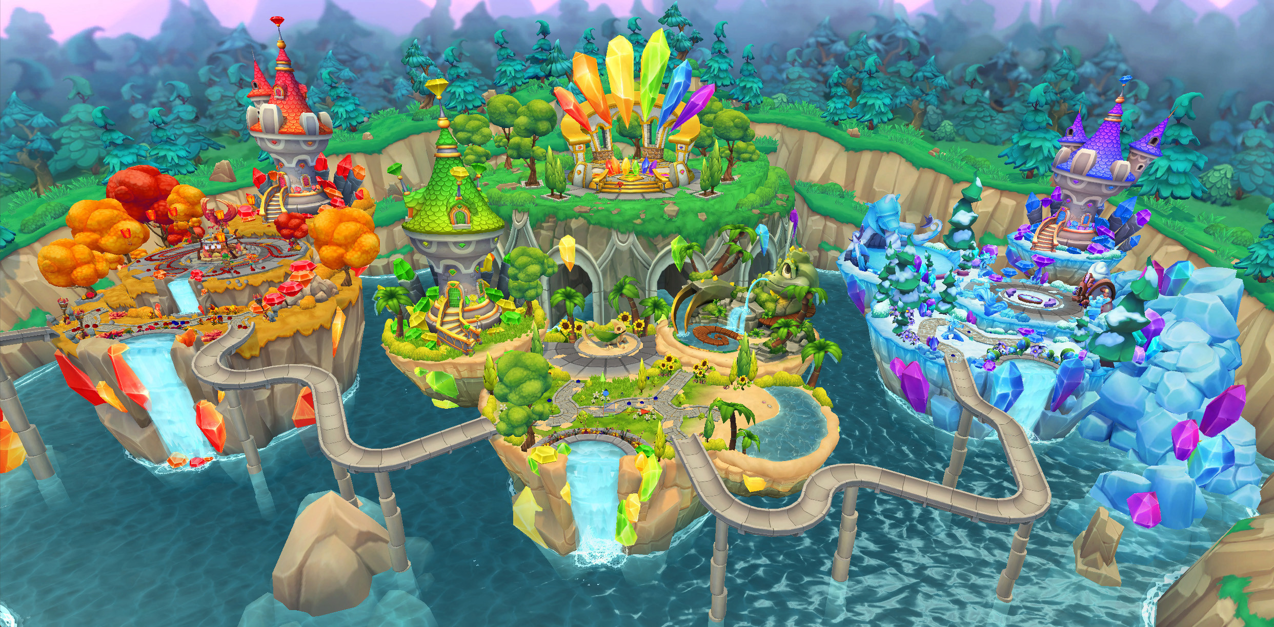 Screenshot of Zone 3, taken from within the Unity editor (ignore the tiny blue, red, or grey nodes, as I just overlooked turning those off when taking the screenshots). 