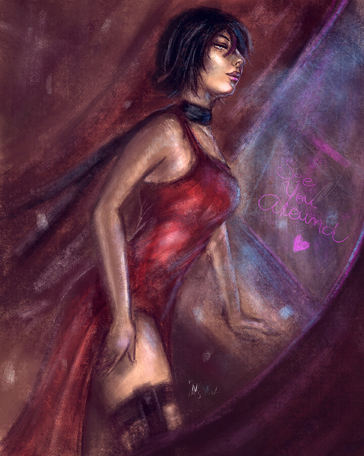 A fan art of Ada Wong (inspired by her looks in Resident Evil 4). Done on P...