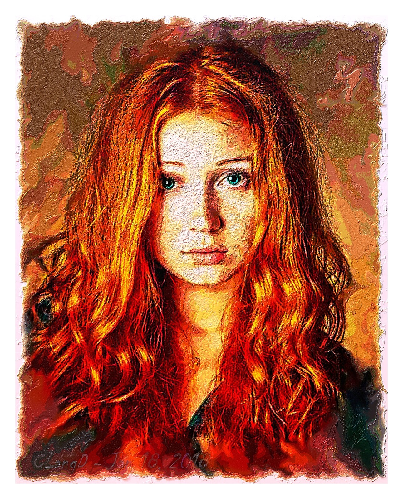 Artstation Red Hair Blue Eyes Cesar Augusto Diaz