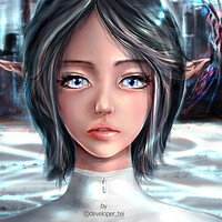 Artstation Fantasy Game Character Drawing Elf Developer Tei