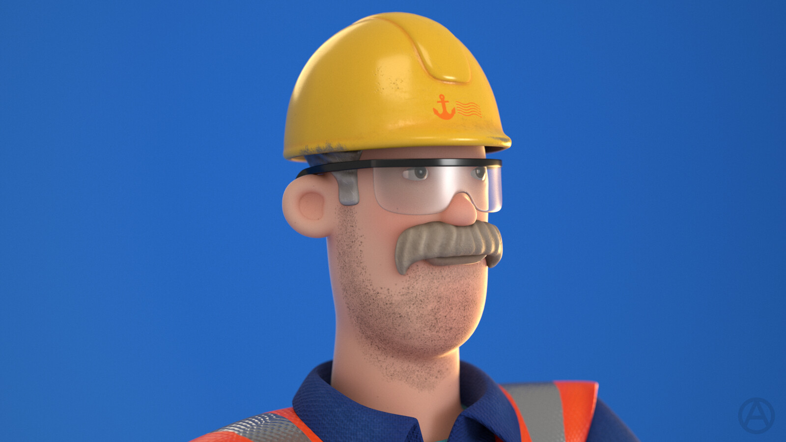 Port Worker Man, face