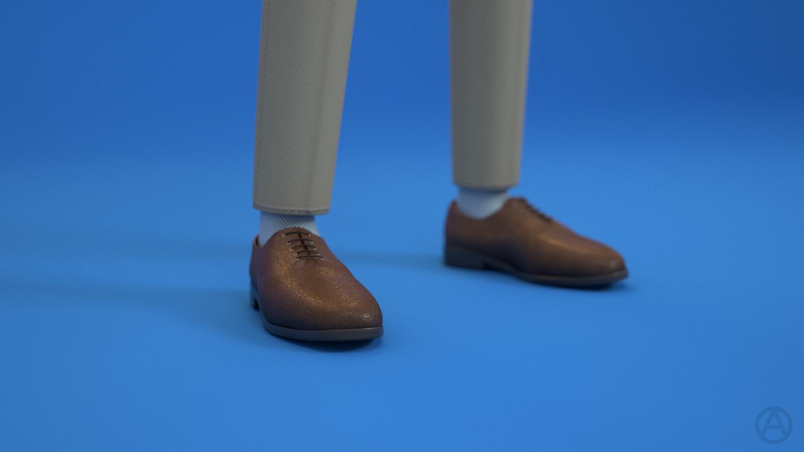 Working On Alert Man, shoes