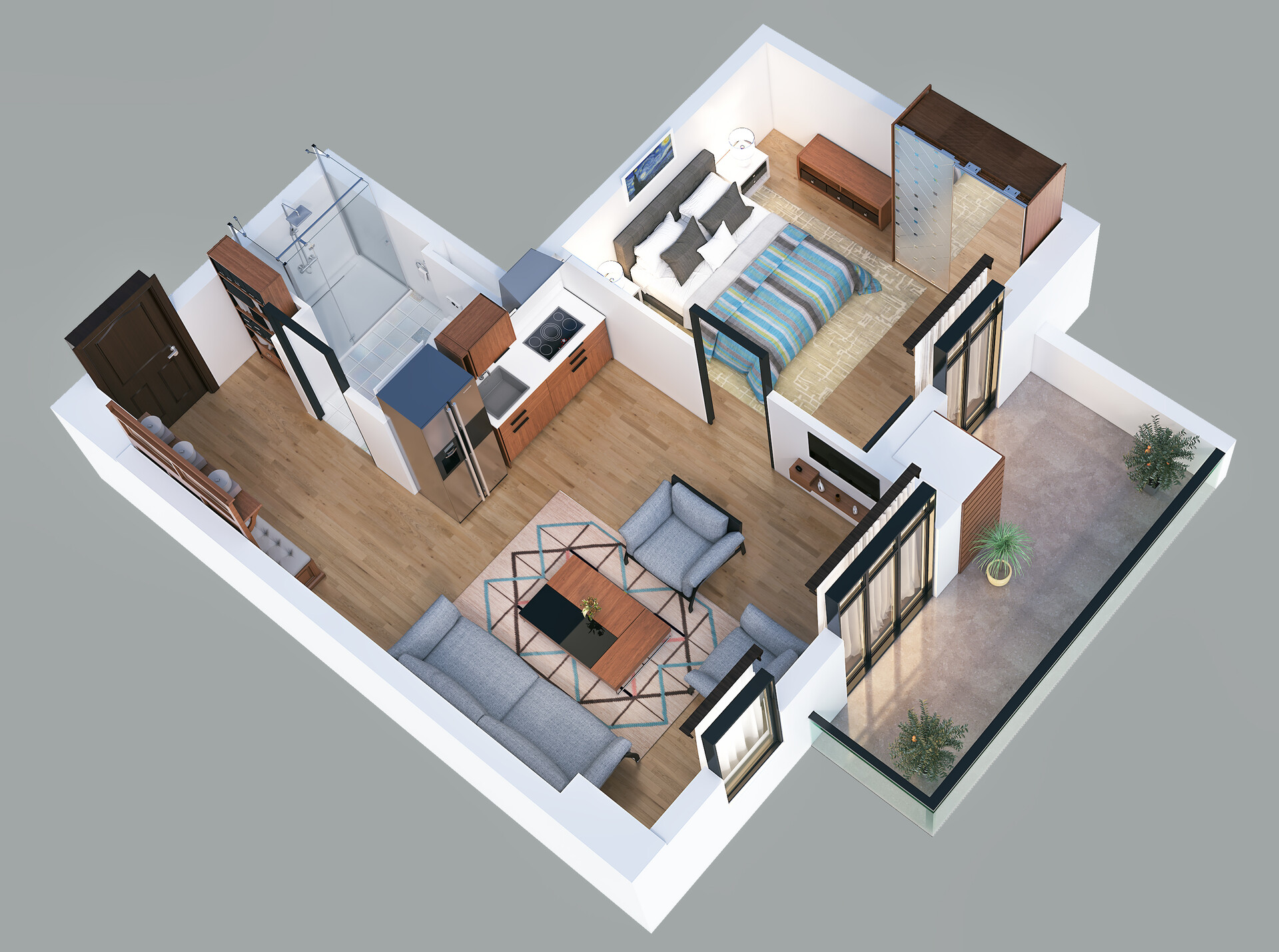 Artstation Interior Designs From The Top View David Lazishvili