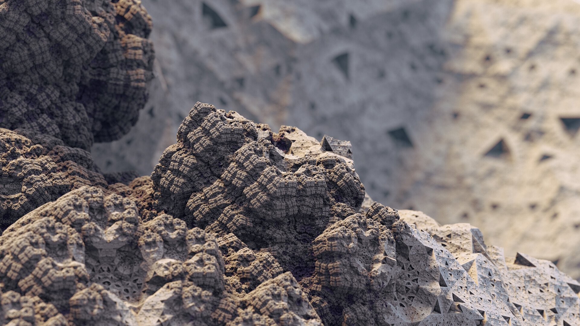 Tamas Melykuti Spatial Mirrored Iterated Function System Fractal Renders