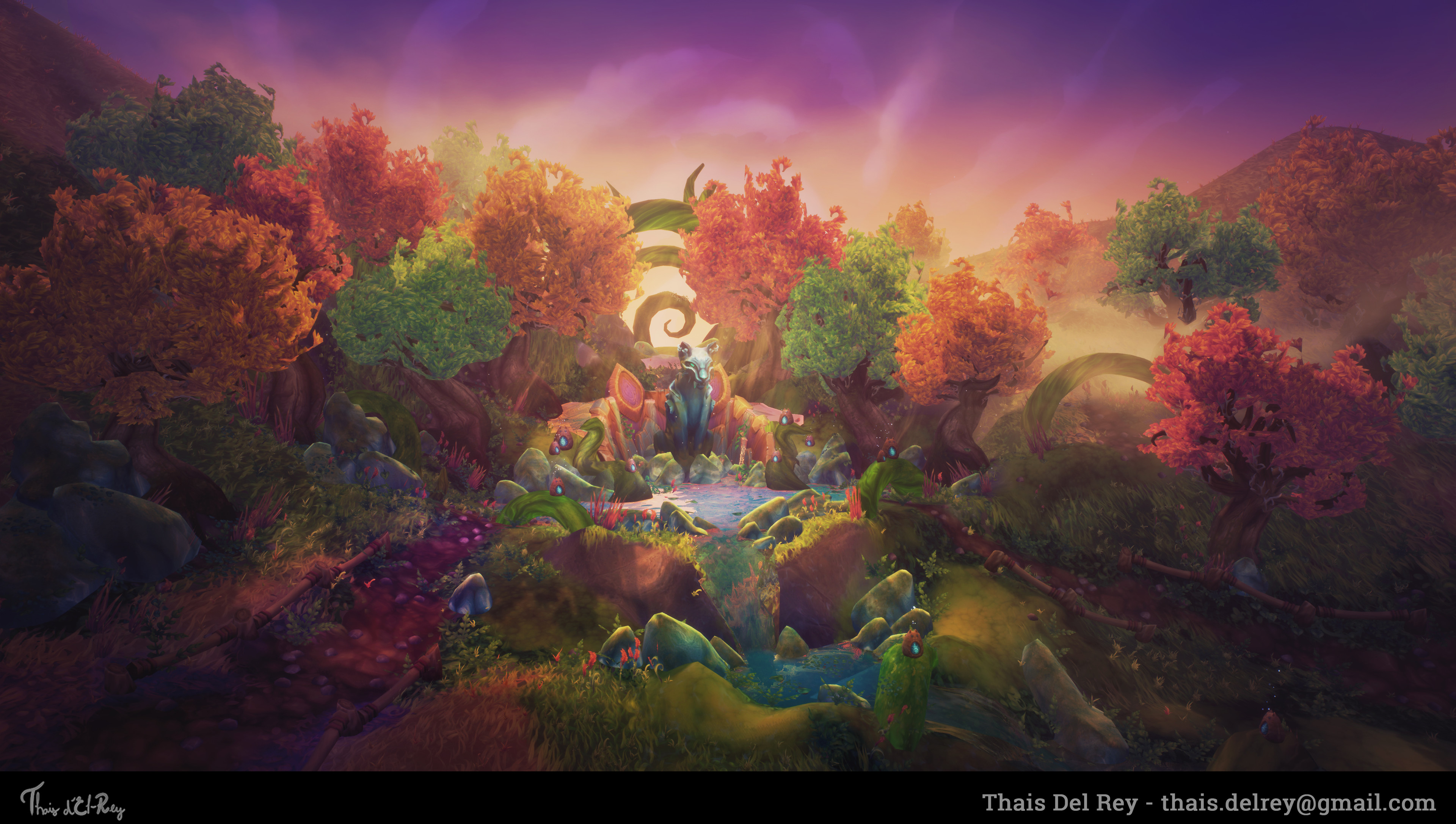 Thais Del Rey Game Art Portfolio Kitty Cat Grove