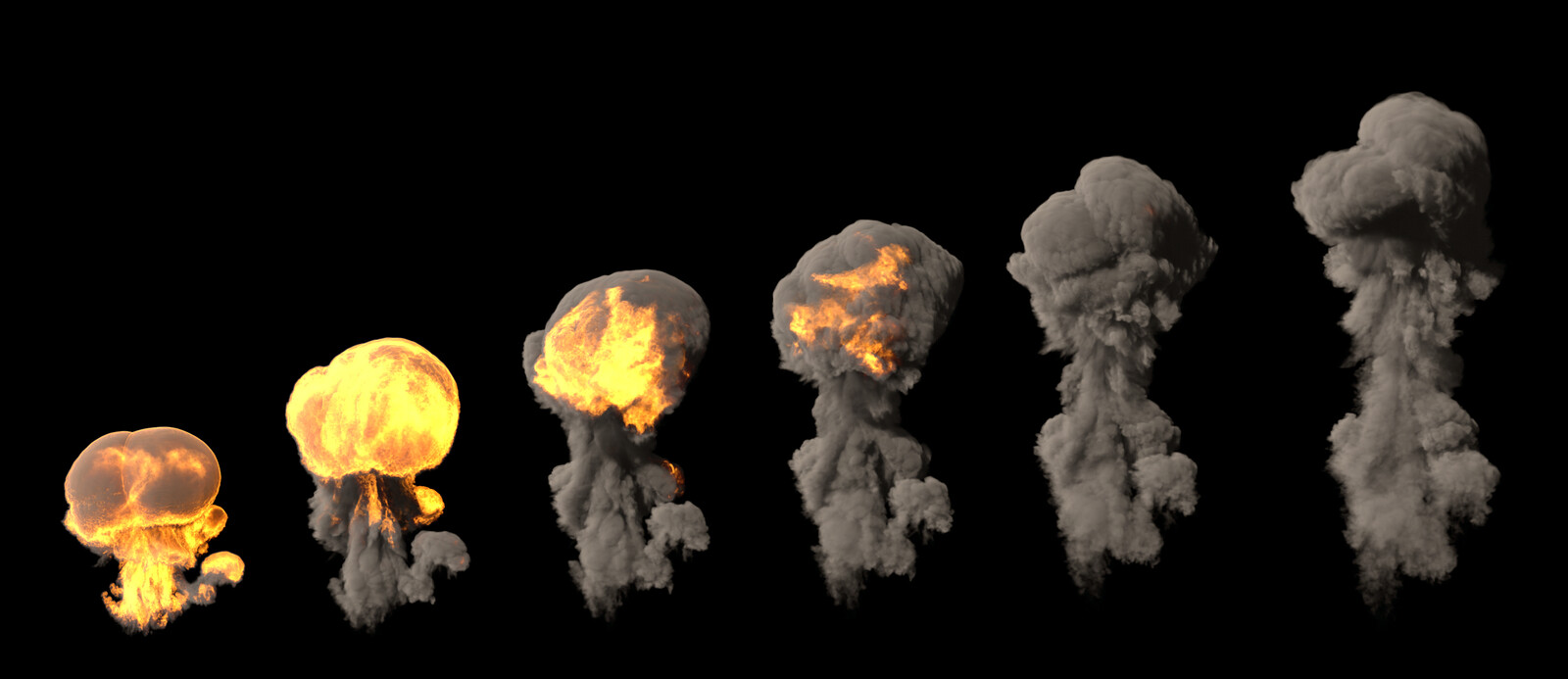 stages of a rapid explosion
