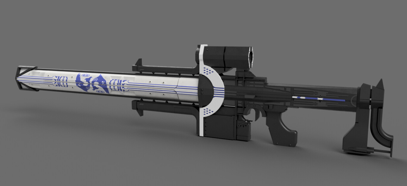 Artstation Destiny 2 Izanagi S Burden Rifle 3d Model Damian Taylor