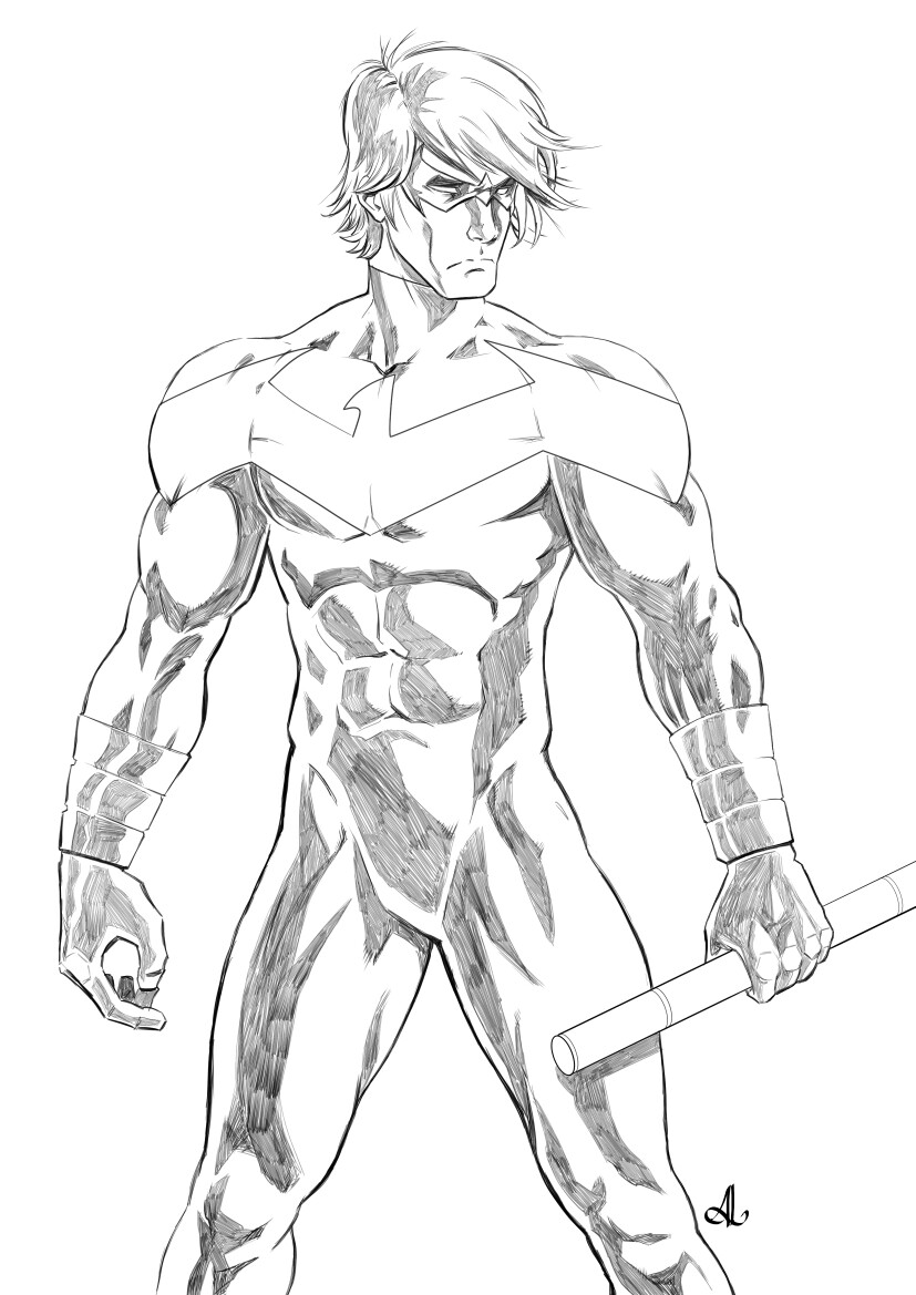 Artstation Nightwing Fanart Assis Leite