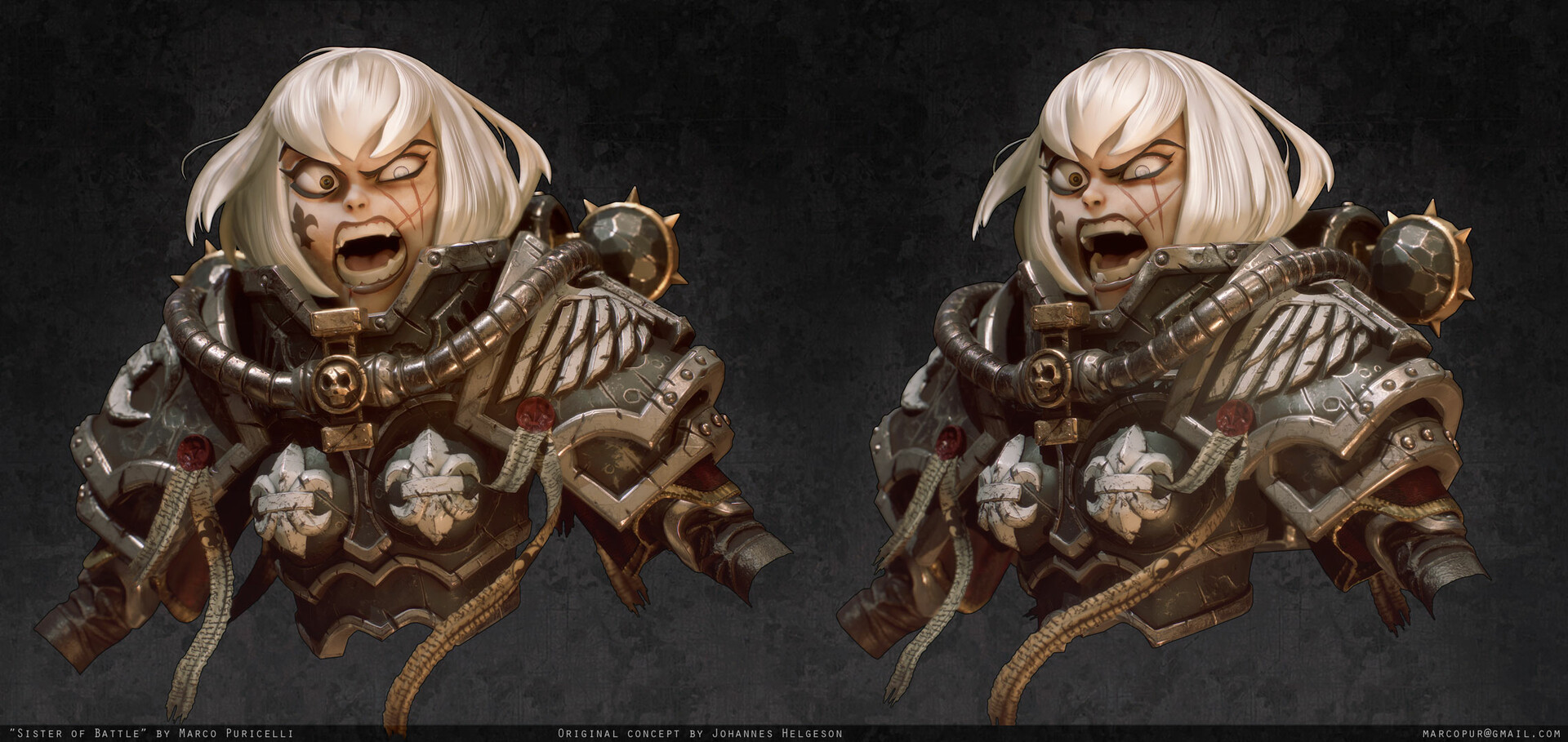 artstation warhammer 40k portrait sister of battle marco puricelli sister of battle marco puricelli