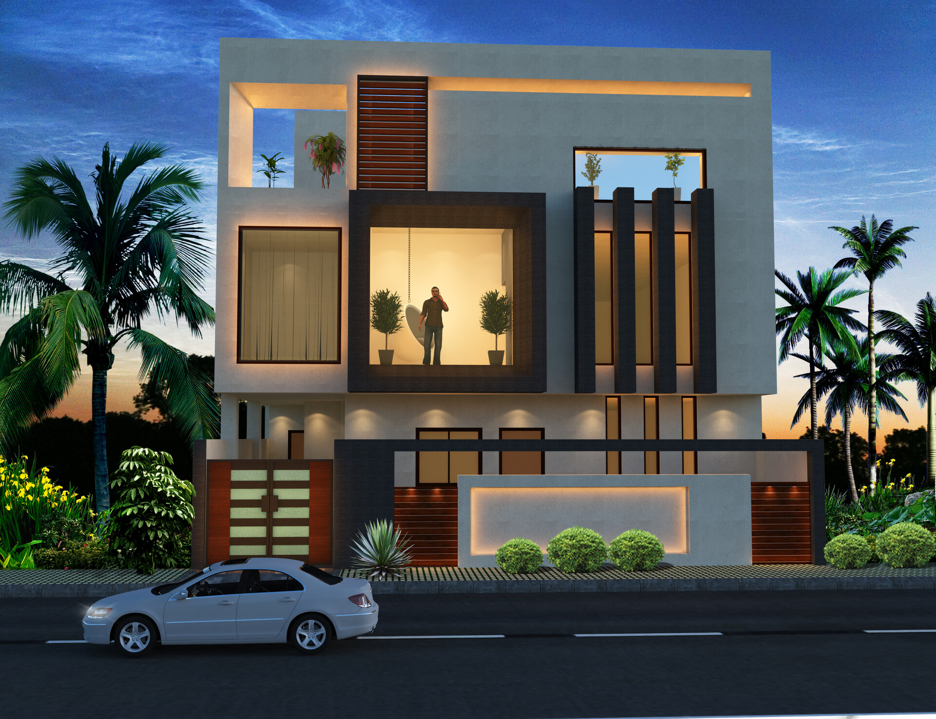 shubham chaturvedi - 3D house exterior view