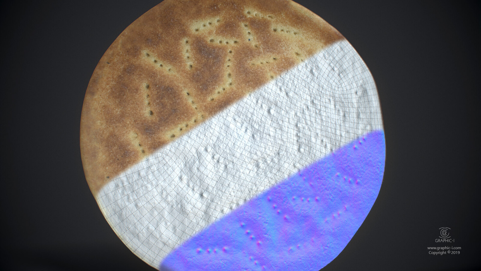 Aghroum- Berbere bread 3D props  texture screenshot