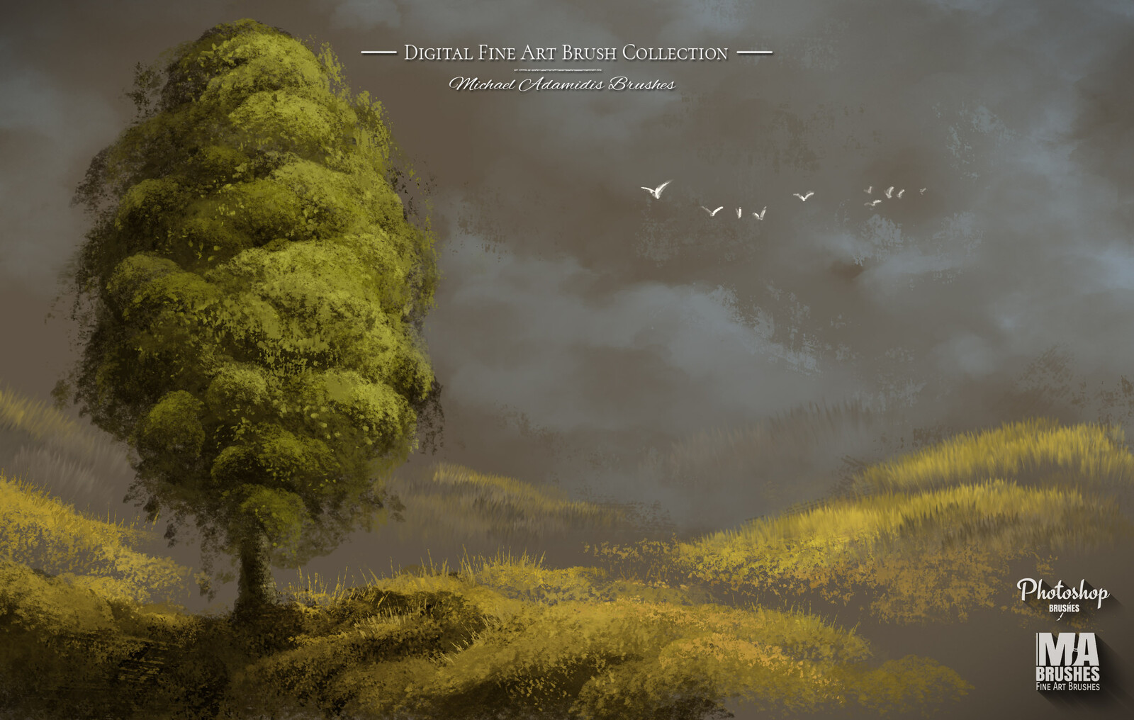 Photoshop Realistic Oil Painting Foliage Brushes - Just a Glimpse out of 416 Brushes!