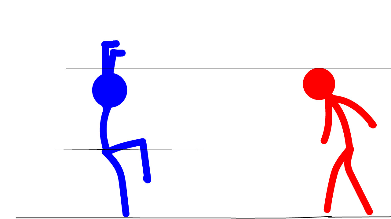 Red and blue stickman Blank Template - Imgflip