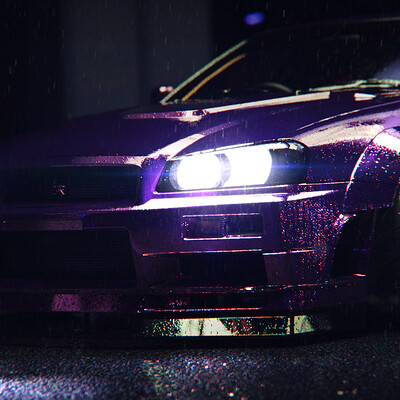 ArtStation - Eddie's Skyline (Nissan R34 GT-R) from Need for Speed