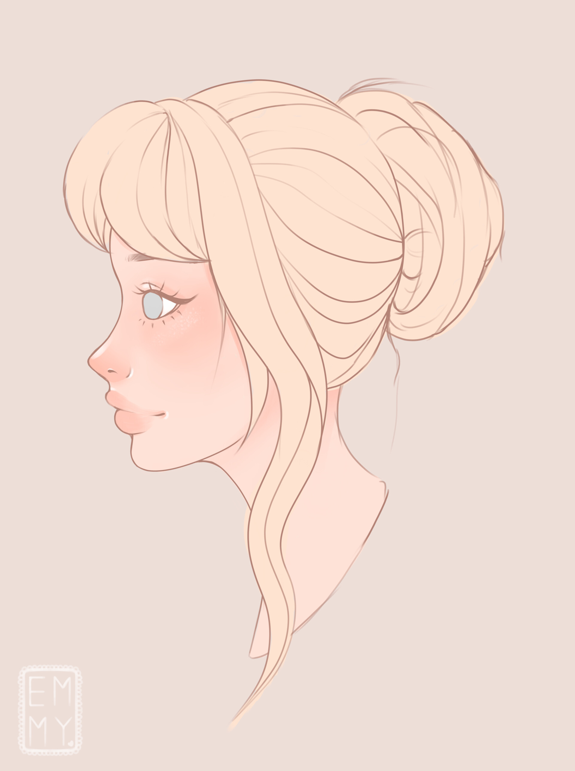 How To Draw Side Profile Hair Artstation Side Profile Concepts Emily Carr side profile concepts emily carr