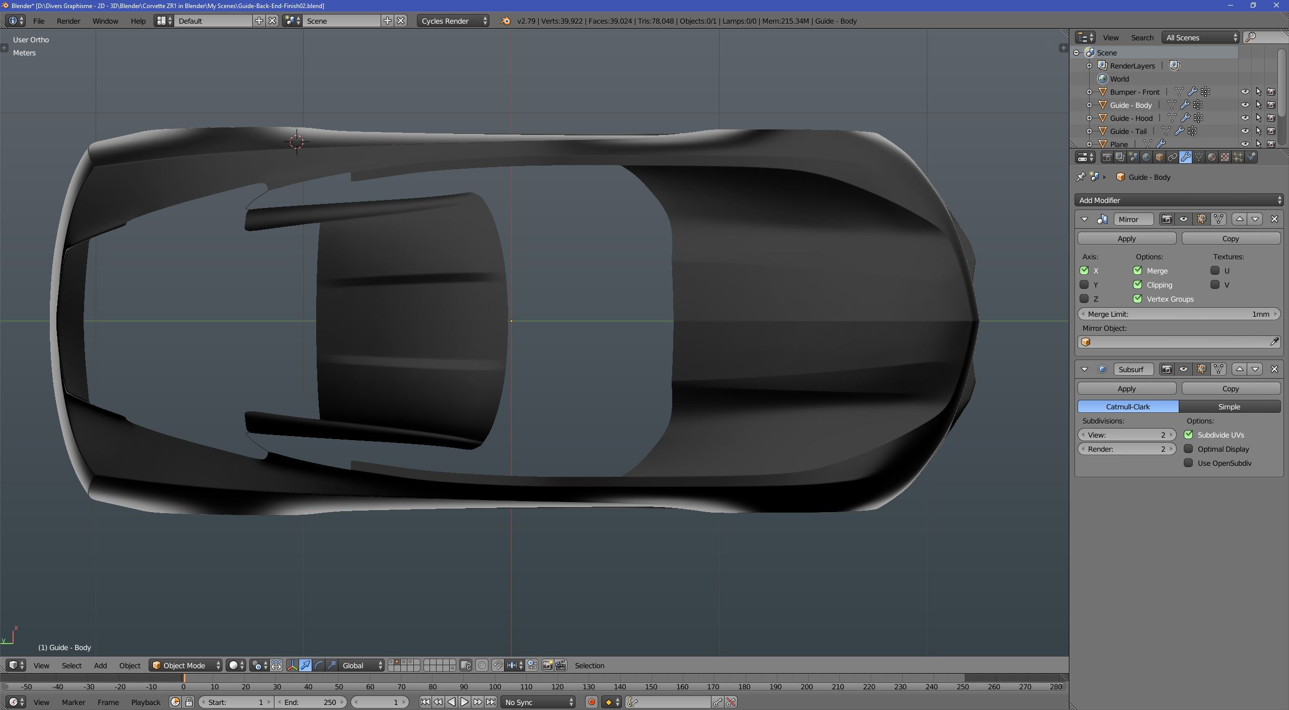 Corvette ZR1 modeling always continue...