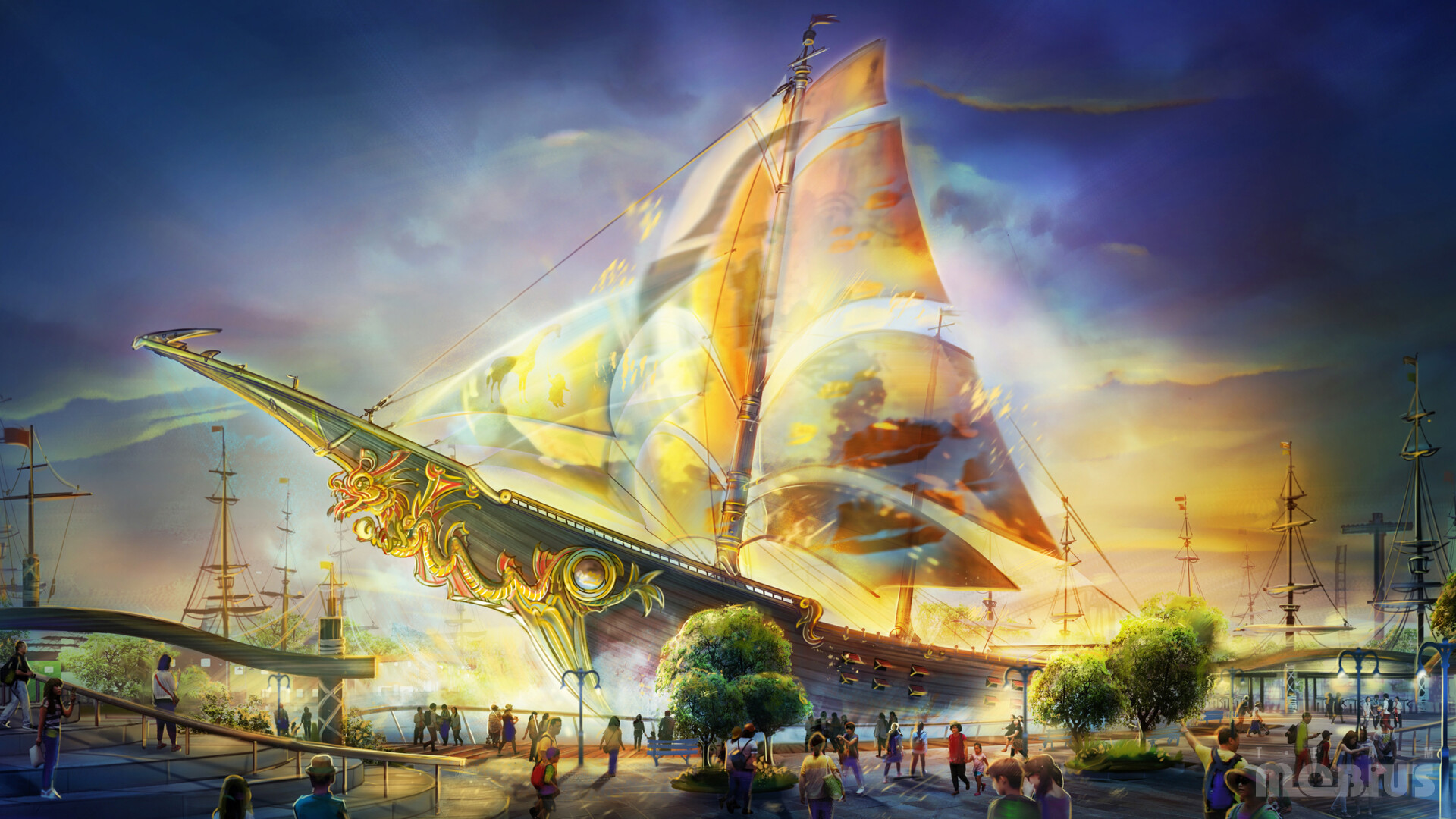 team M O B I U S - Nanjing Harbor Concept Design, image size:1920x1080