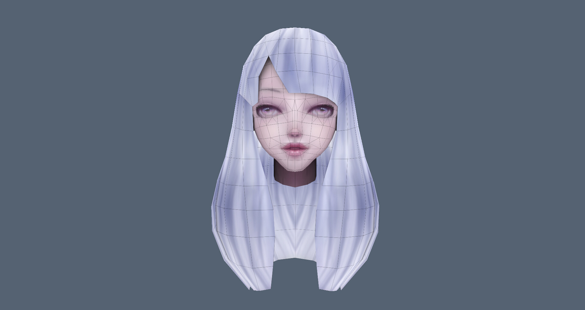 Huy Hoang Anime Girl Face Hand Painting Texture