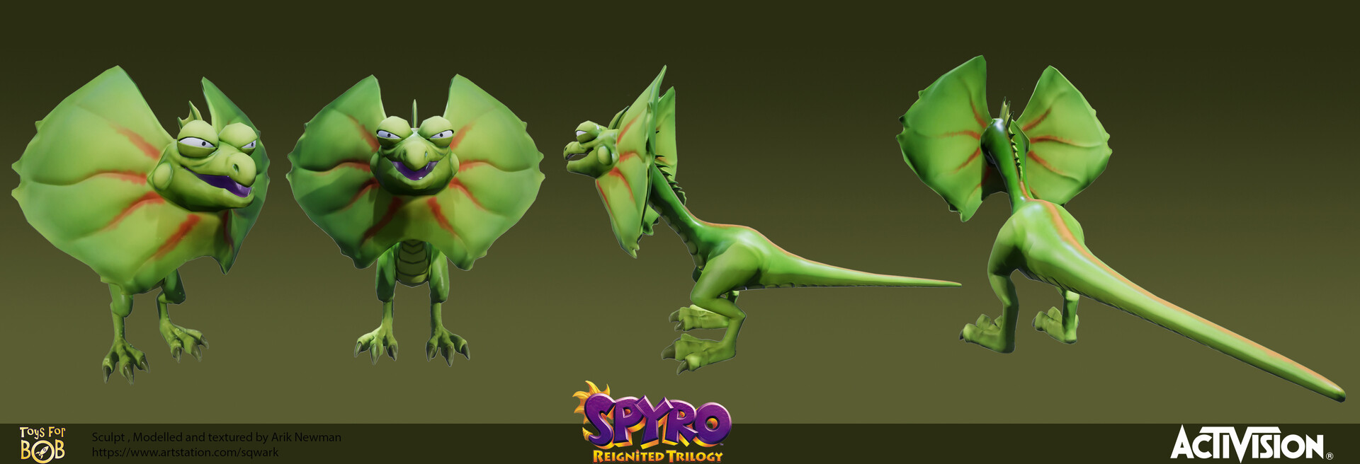 Arik Newman - Frilled Lizard, image size:1920x656