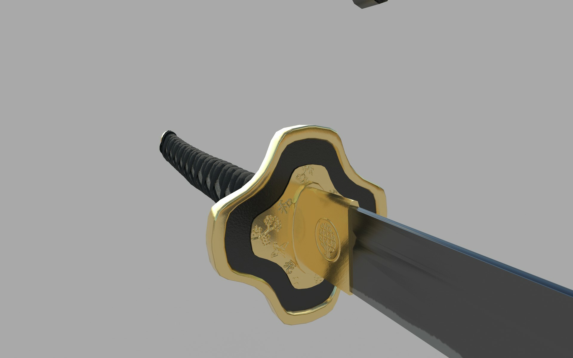 Artstation Japanese Katana 3d Model Harun Ali