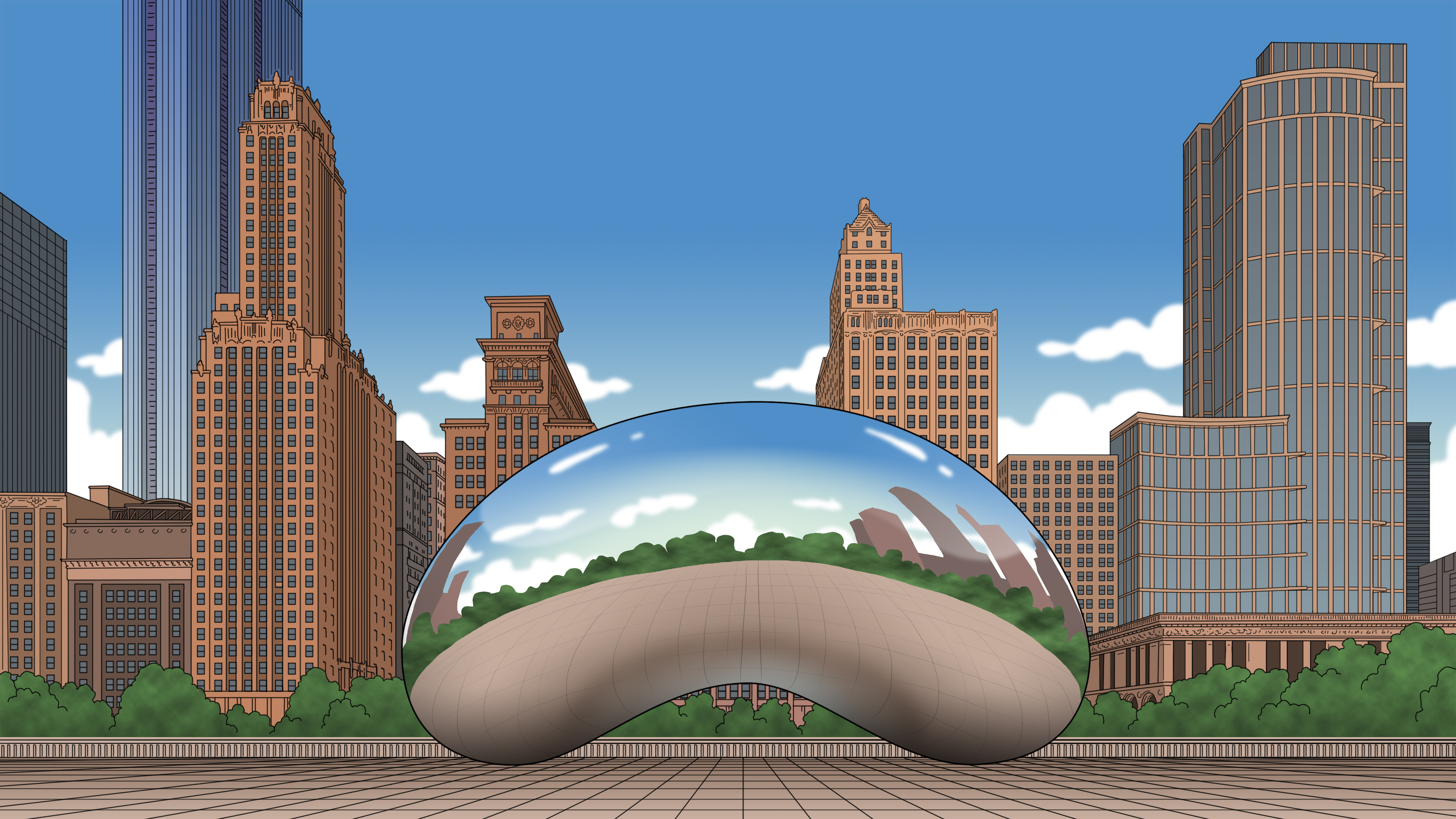 Chicago  millenium park "The Bean"