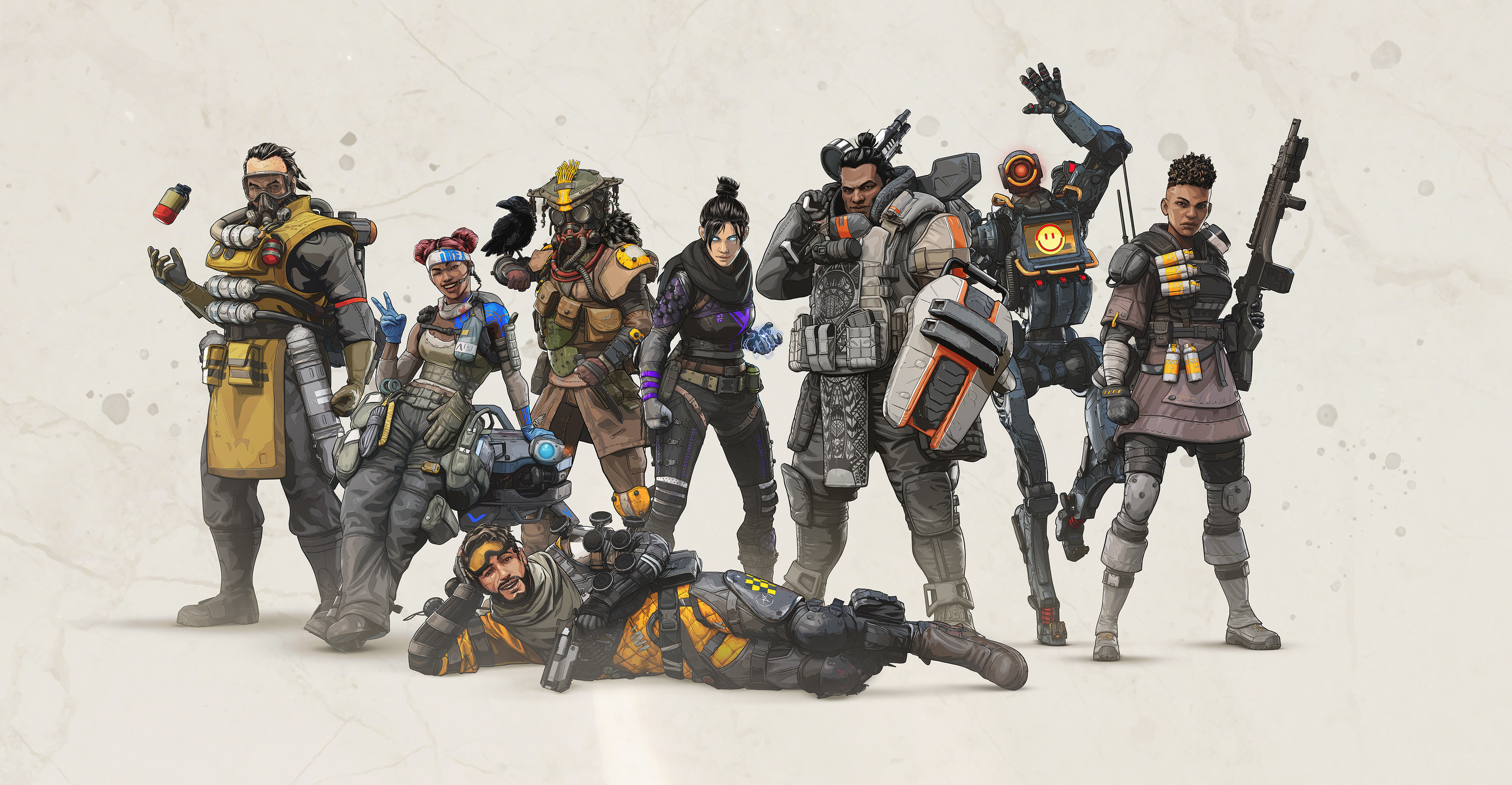 Full cast lineup at launch for Apex Legends.
