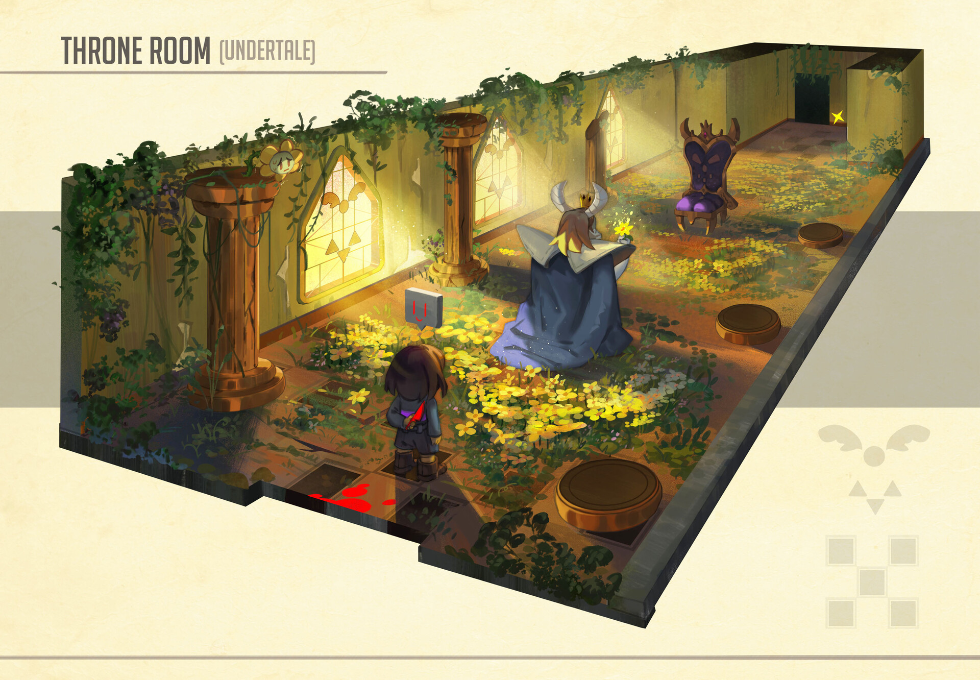 Undertale AU] Throne Room by Bubble-Empress on DeviantArt