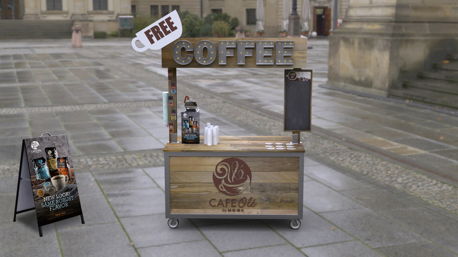 Scott Neece HEB coffee cart
