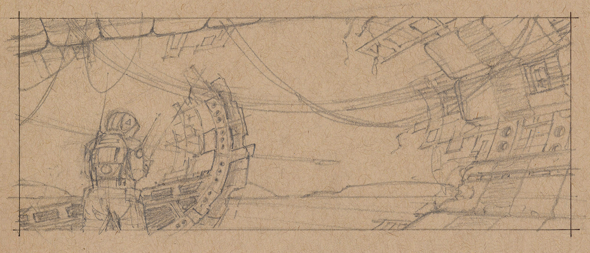 Pencil sketch.