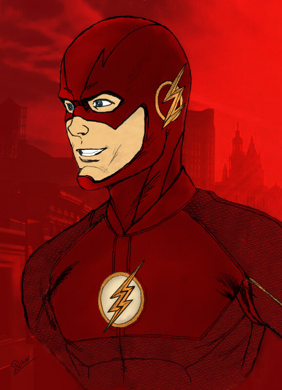 Barry Allen A.K.A the Flash!!! Credit to whoever drew this! It's amazing |  Desenhos top para desenhar, Flash desenho, Desenhos arte negra