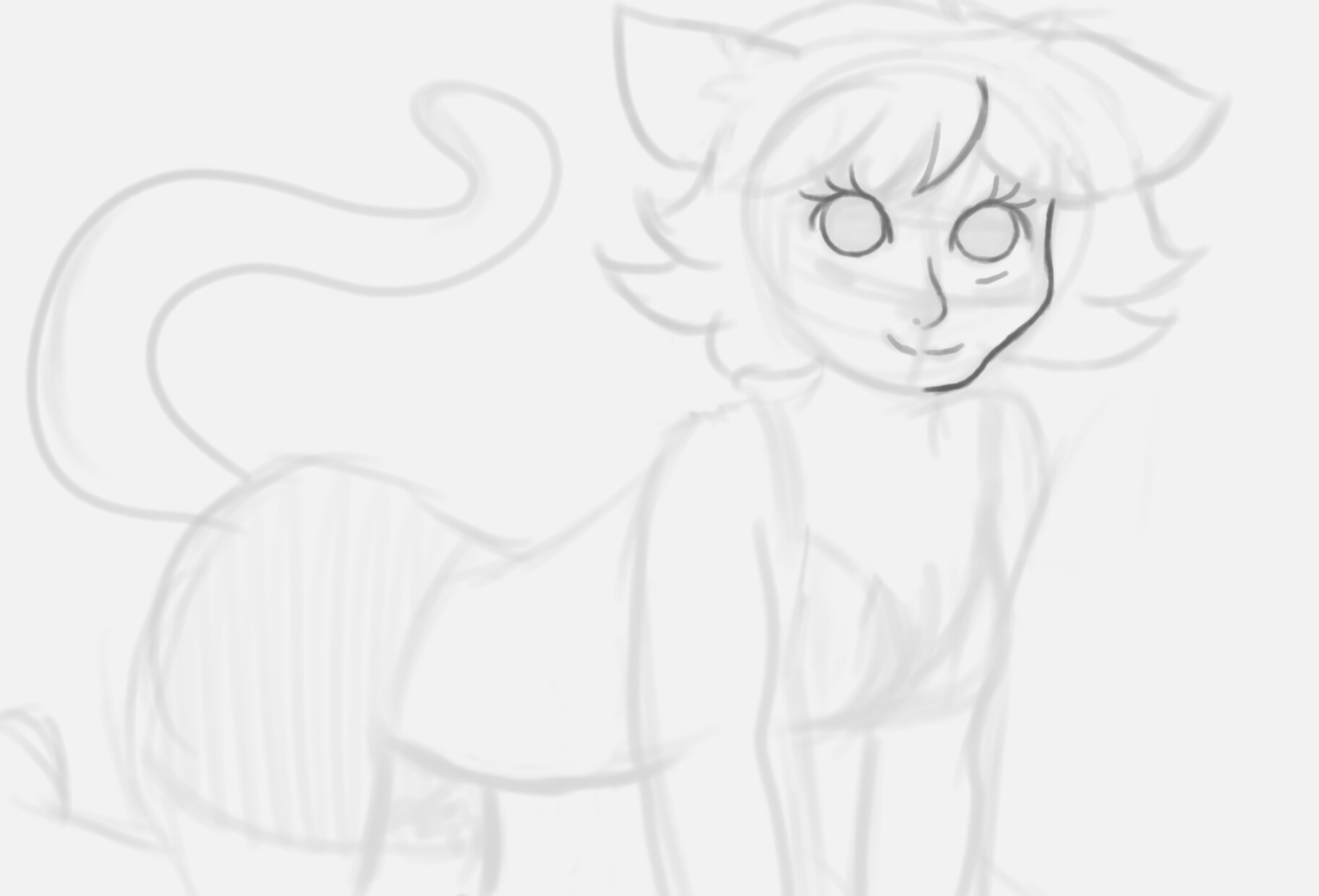 Artstation Wip Of Cute Neko Cat Girl Caitlyn Moodie