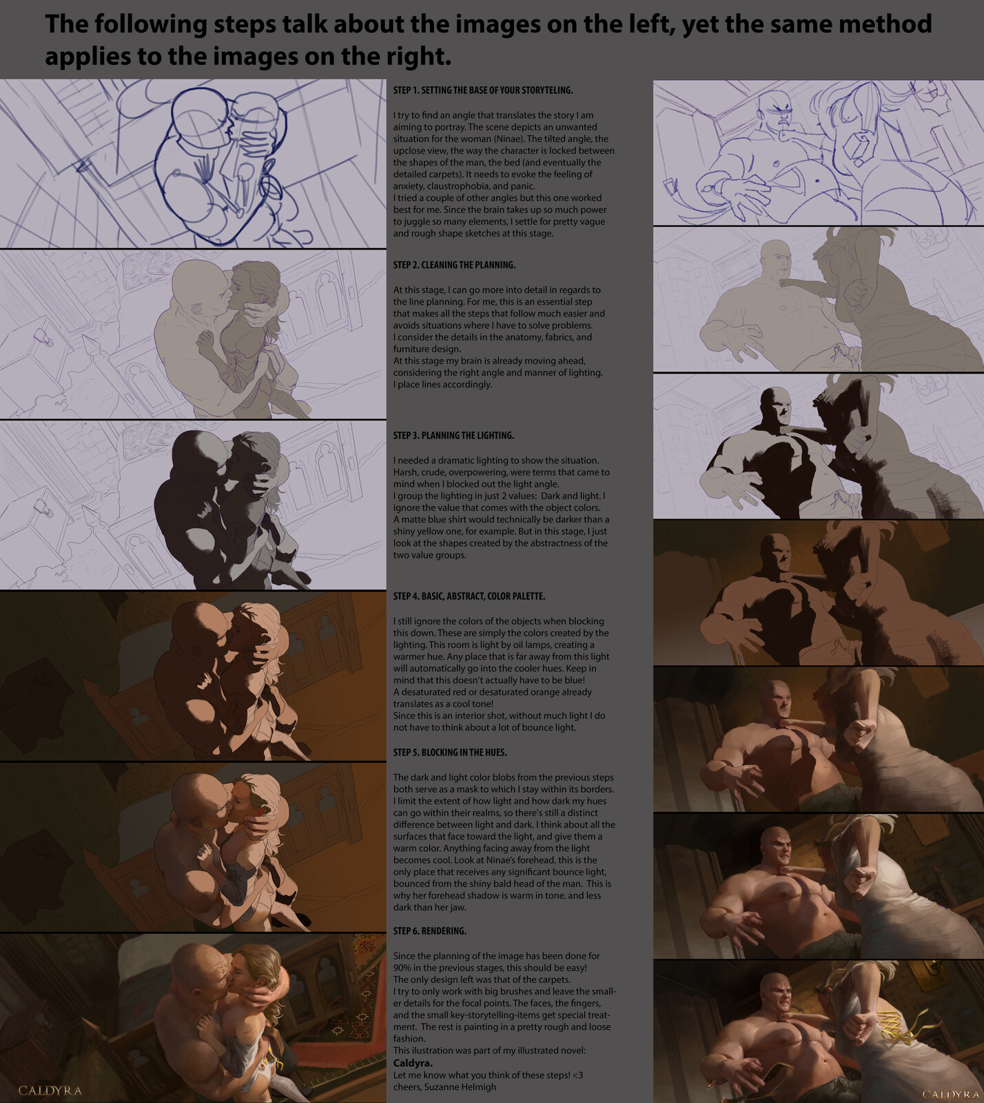 Tutorial of how I work. Check my gallery to find these precursor images of the story.
