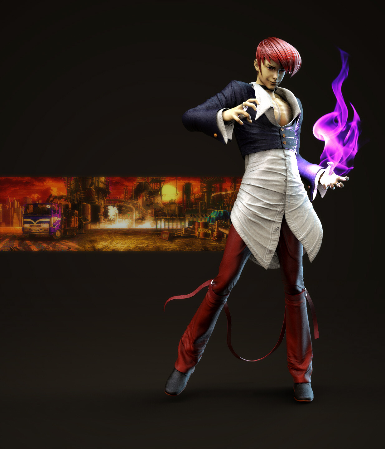 ArtStation - THE KING OF FIGHTERS 97 Iori Yagami 1/8 Scale Statue