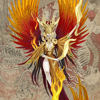 Adrian smith monster demon spirit kami phoenix