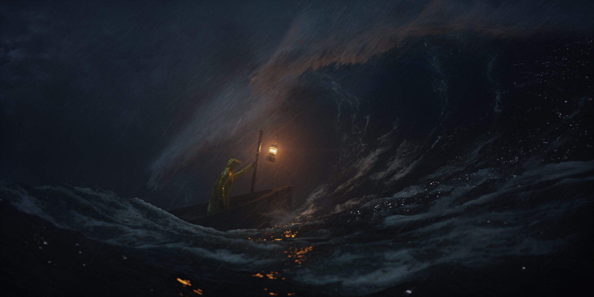 Artstation Stormy Night At Sea Tom Norman