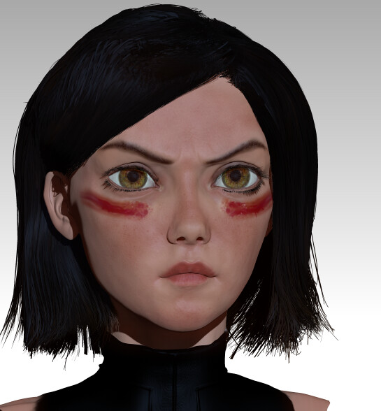 Artstation Alita Battle Angel 3d Model Azzeddin Douakha