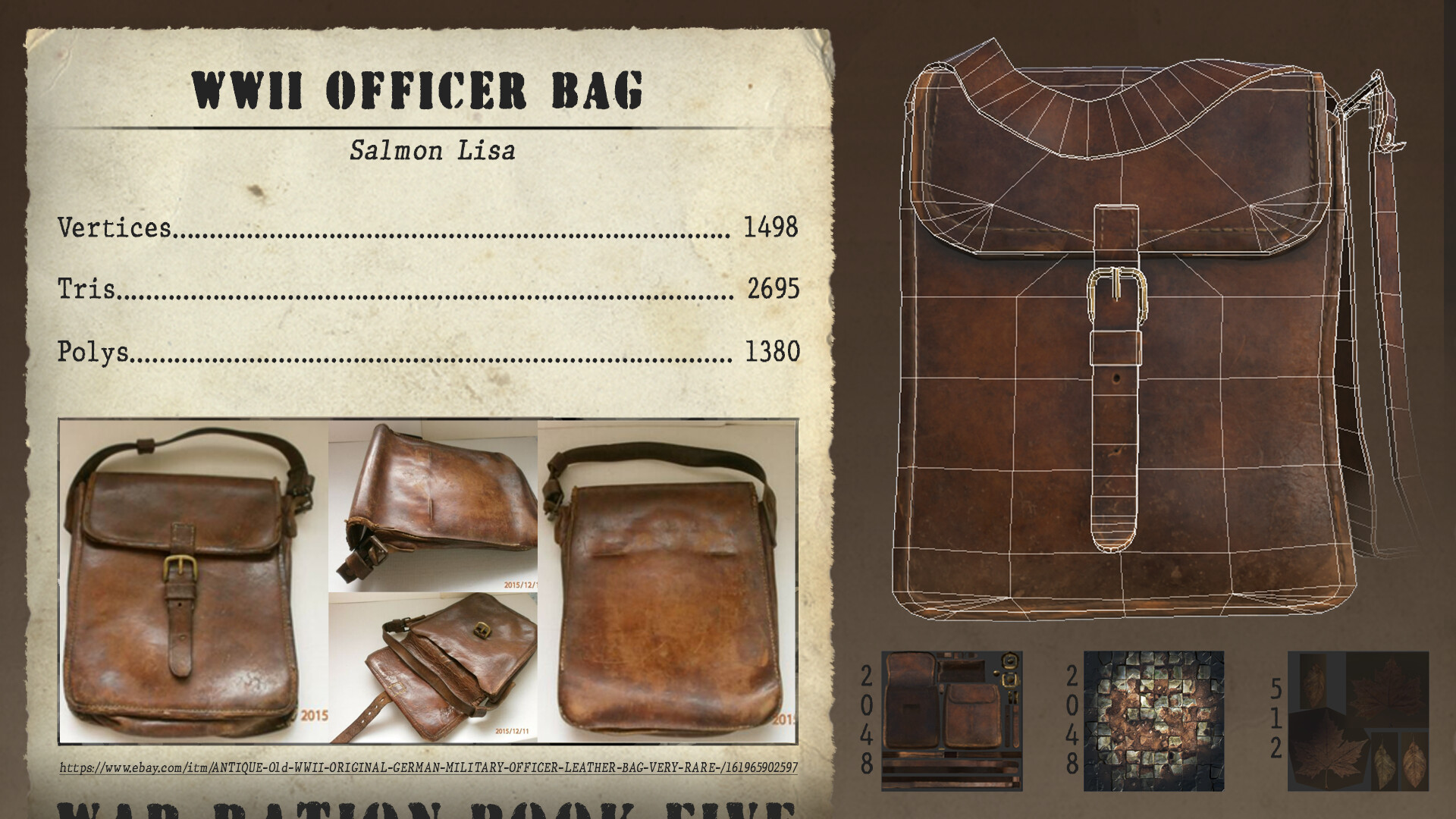 military leather bag