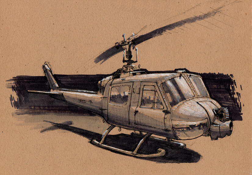 Bell Helicopter | Ink &amp; Markers