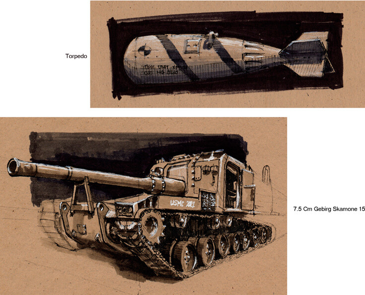 Tank and torpedo | Ink &amp; Markers