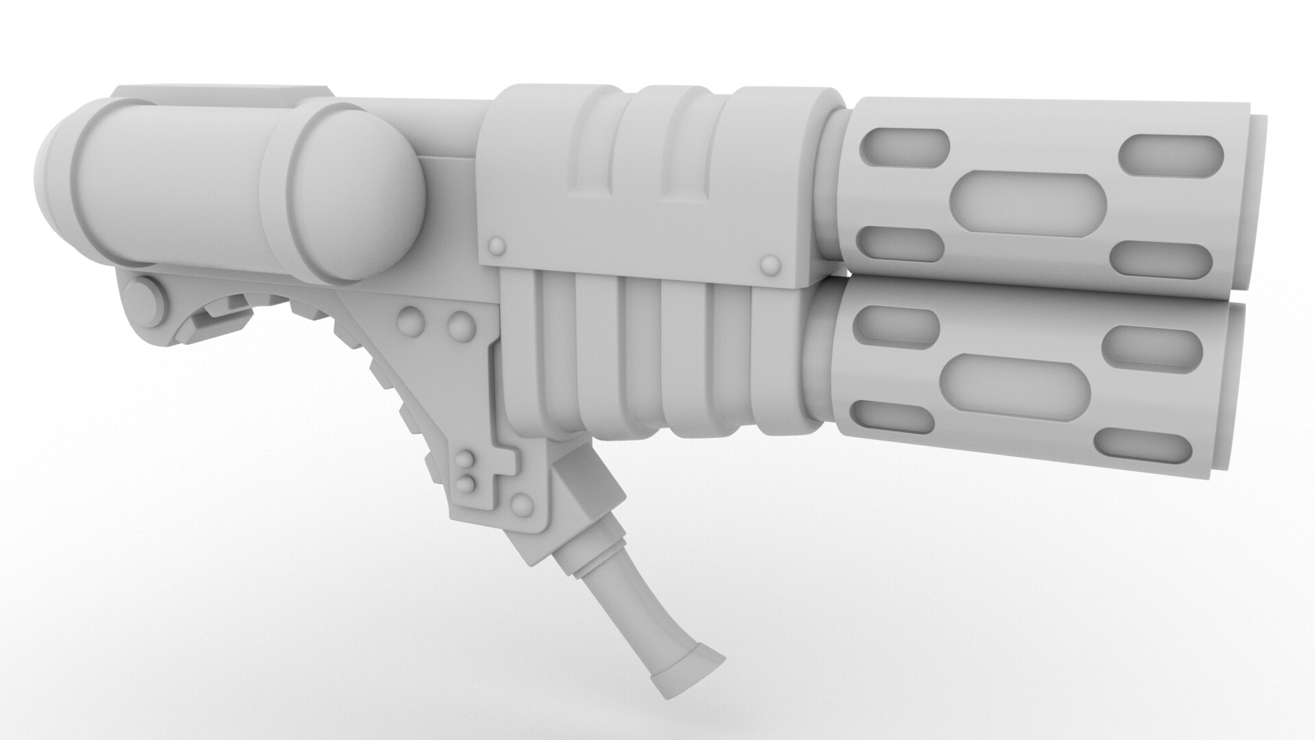 Doppio Cannone d'assalto per Space Marine Razorback-NUOVO 3D Print 